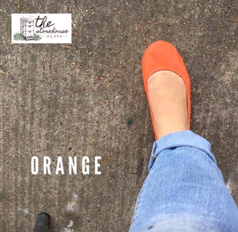 Orange Storehouse Flats - In Stock - Feather & Quill Boutique