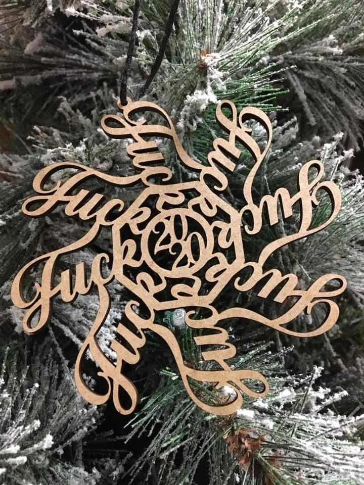 Fuck Snowflake Christmas Ornament – Feather & Quill Boutique