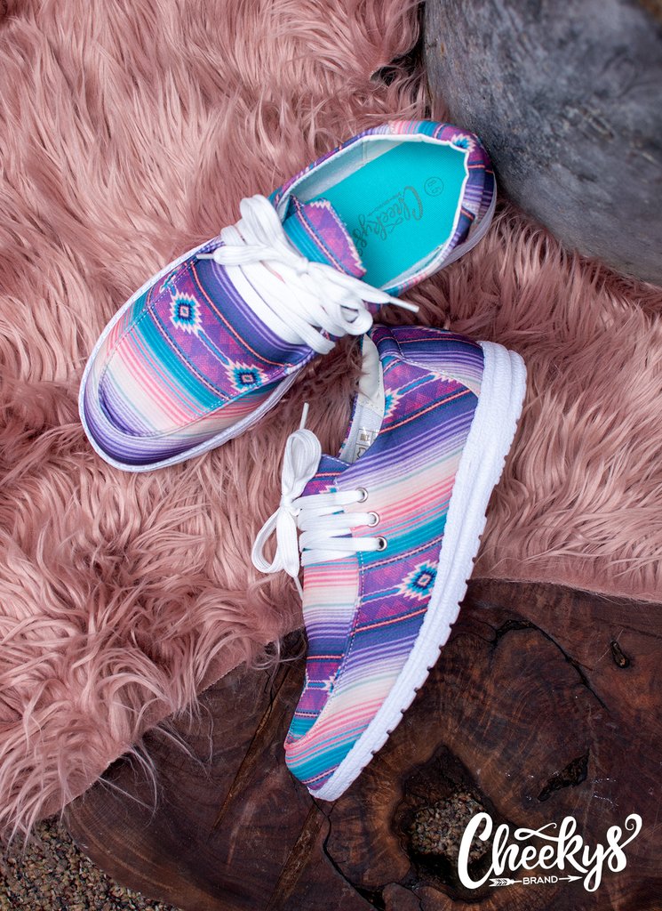 Huckleberry Serape Moccasin Shoes - Feather & Quill Boutique
