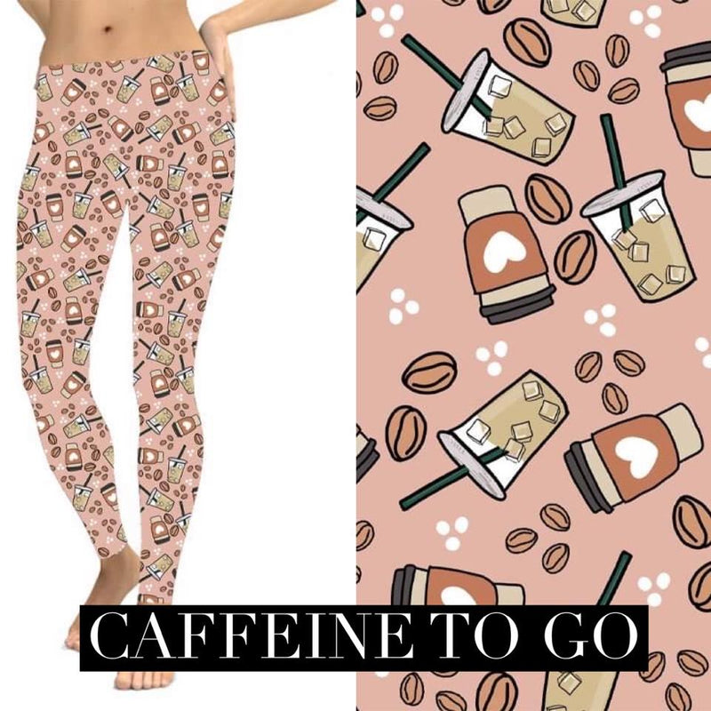 Leggings with pockets: Caffeine To Go - Feather & Quill Boutique