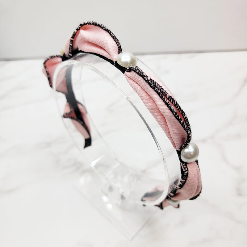 Ribbon & Pearl Headband