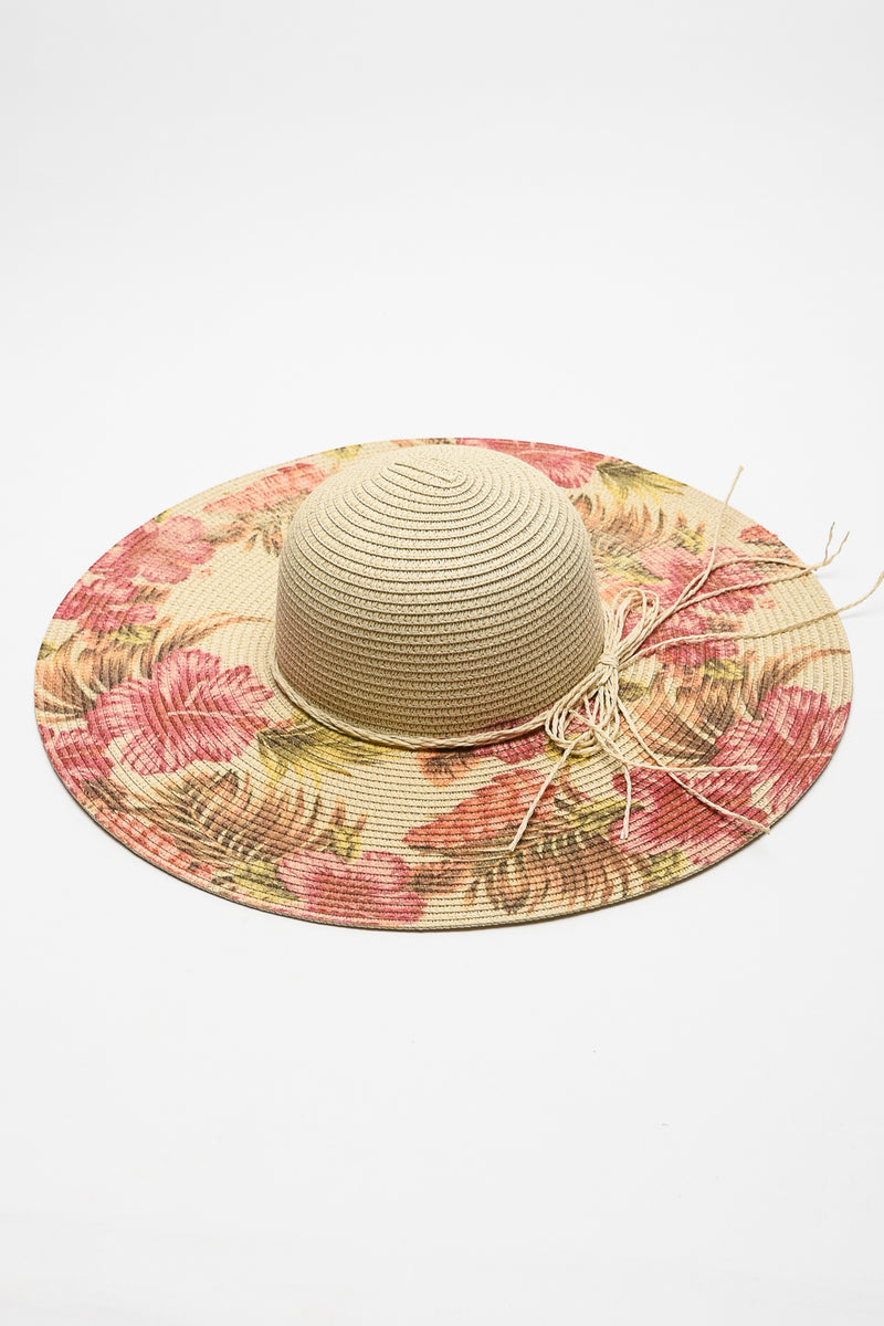 Justin Taylor Floral Bow Detail Sunhat