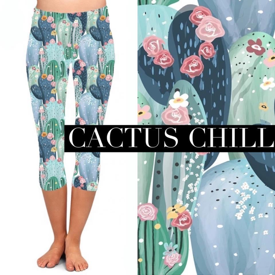 Capri Pocket Leggings: Cactus Chill **PREORDER** - Feather & Quill Boutique