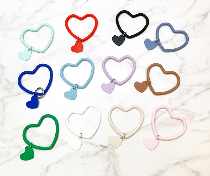 Heart Silicone Keychains
