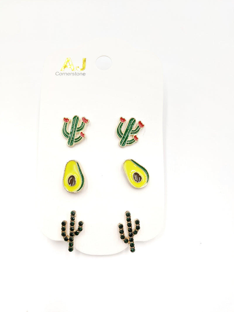 Desert Avocado Earring 3 Pack