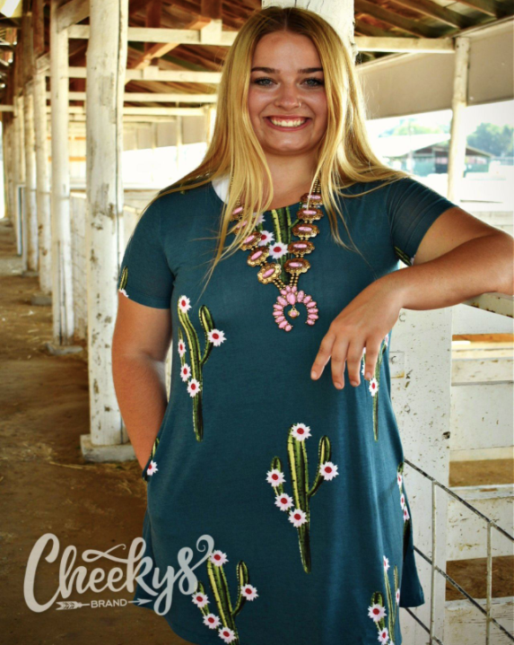 Cactus Tunic with pockets - Feather & Quill Boutique