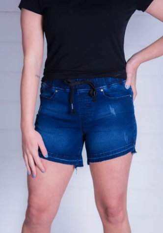 Soft Comfy Jean Shorts - Feather & Quill Boutique