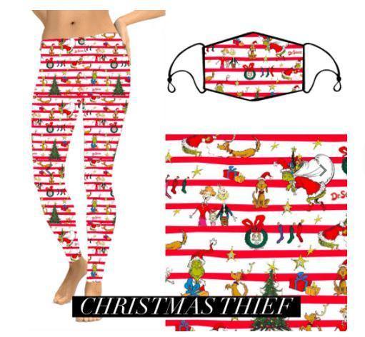 Christmas Leggings - Christmas Thief - Feather & Quill Boutique