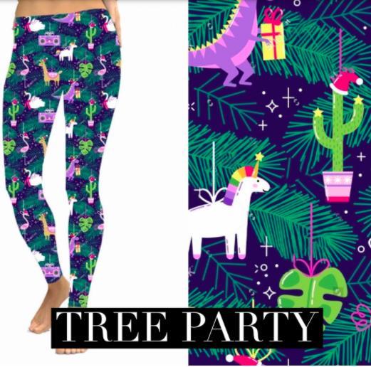 Christmas Leggings - Tree Party-Feather & Quill Boutique