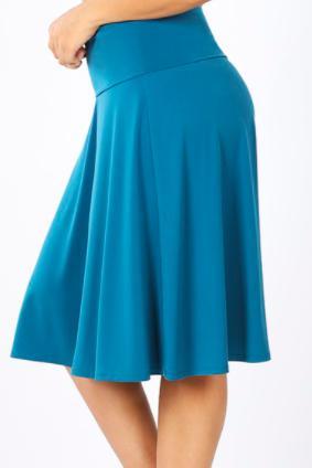 Flare skirt with fold over waist band-Feather & Quill Boutique
