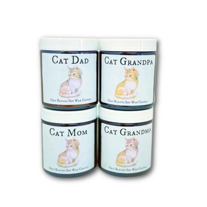 I Love My Cat Soy Wax Candle Mom Dad Grandma Pet Gift - Oily BlendsI Love My Cat Soy Wax Candle Mom Dad Grandma Pet Gift