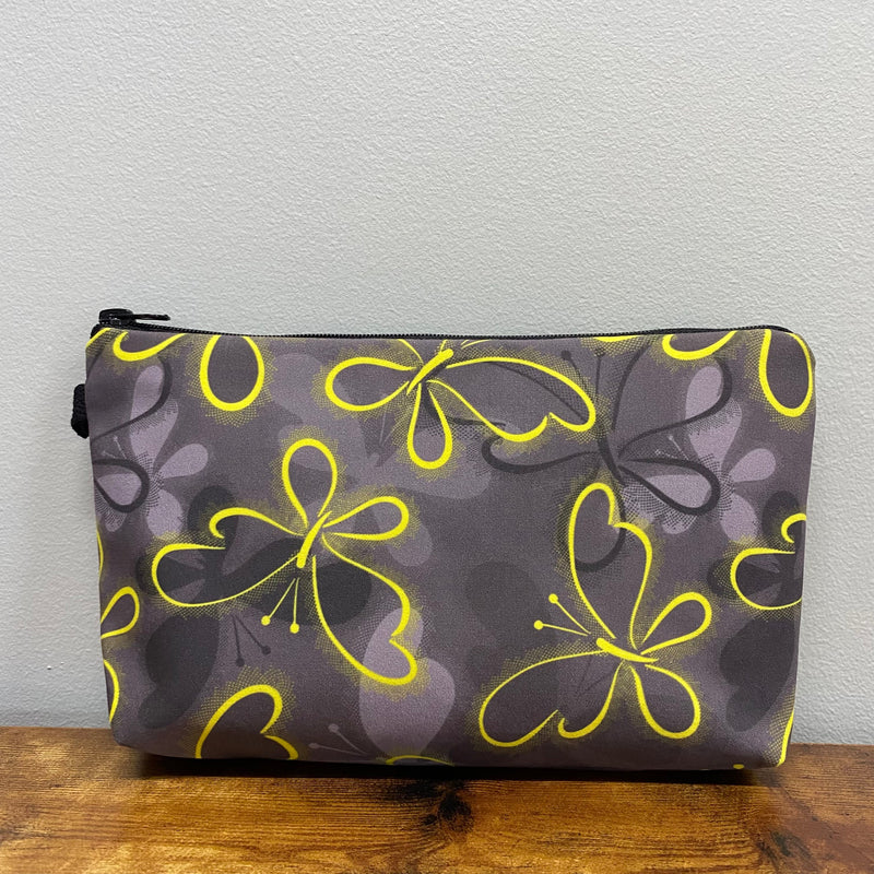 Pouch - Butterfly Grey Yellow
