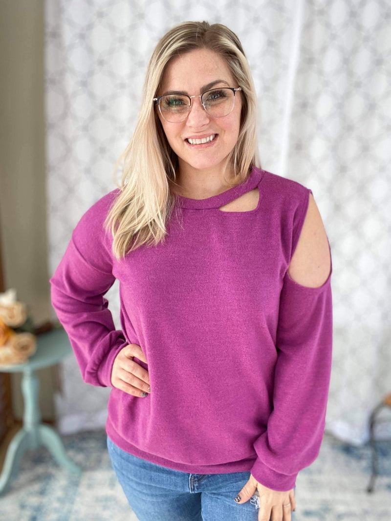 Cut From The Same Cloth Top in Magenta