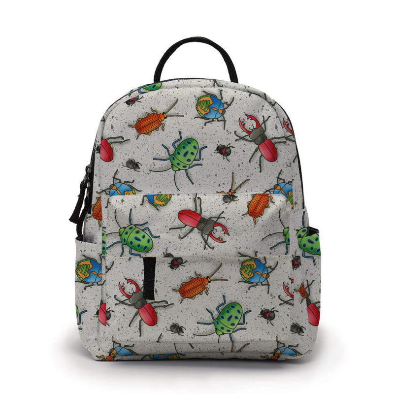 Mini Backpack - Grey Bugs