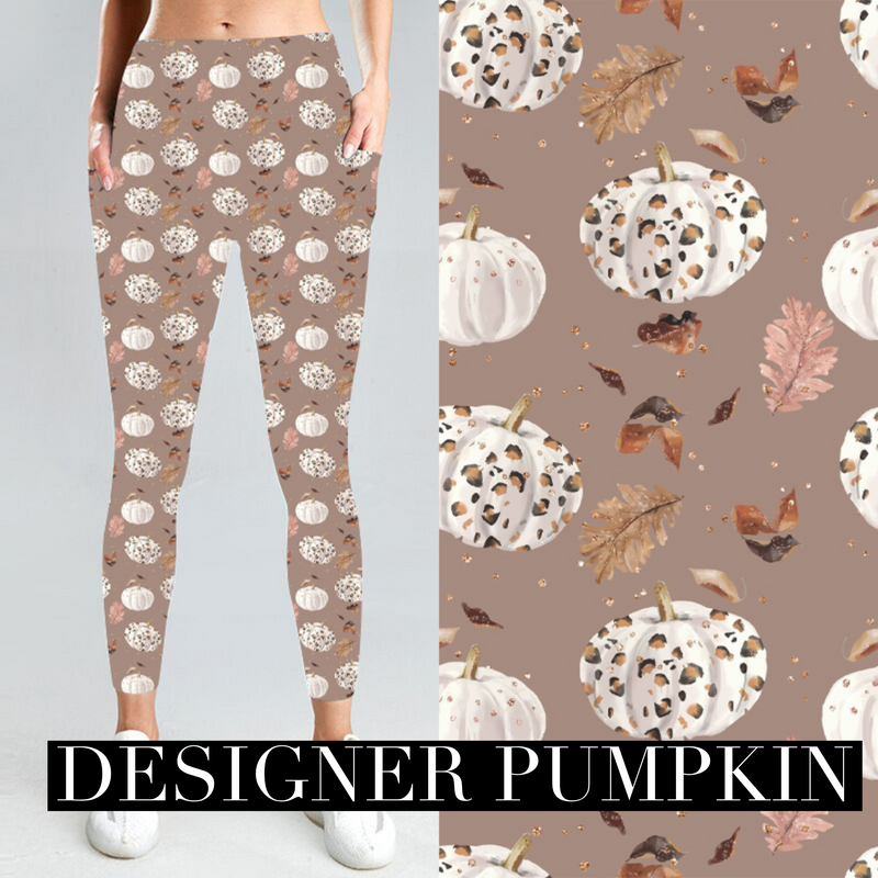 Designer Pumpkin Leggings