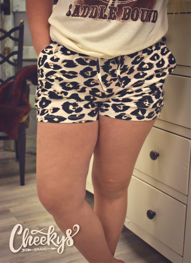Leopard comfy shorts - Feather & Quill Boutique