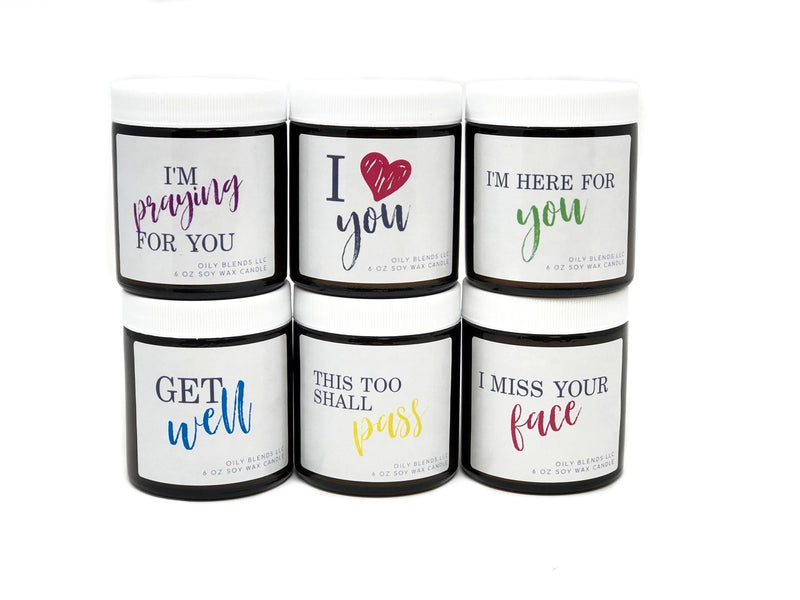 Message Candles - 25 Hour Burn Time Soy Wax Candles - Oily BlendsMessage Candles - 25 Hour Burn Time Soy Wax Candles